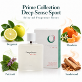 Deep Sense Sport by Prime Collections 3.4 Oz Eau De Parfum Spray for Men