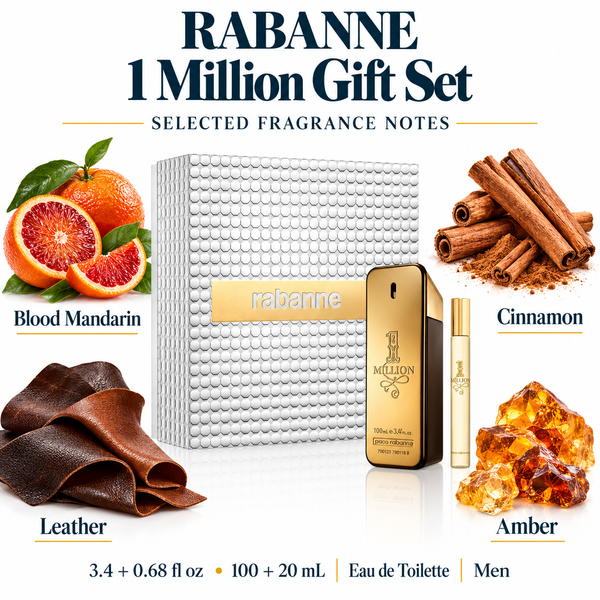 Cologne Paco Rabanne One Million 2Pcset 3.4 Oz  EDT Spray / 20Ml  EDT Spray for Men