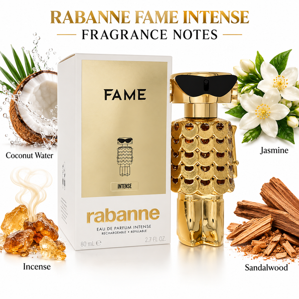 Fame Intense by Paco Rabanne 2.7 Oz Eau De Parfum Ispray for Women