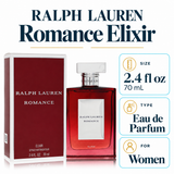 Romance Elixir by Ralph Lauren 2.4 Oz Eau De Parfum Spray In Box for Women