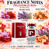 Phantom In Red Elixir by Paco Rabanne 3.4 Oz Parfum Spray for Men