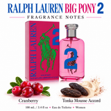 Polo Big Pony # 2 Pink Special by Ralph Lauren 3.4 Oz Eau De Toilette Spray for Women