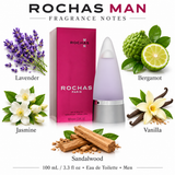 Rochas Man by Rochas 3.3 Oz Eau De Toilette Spray for Men