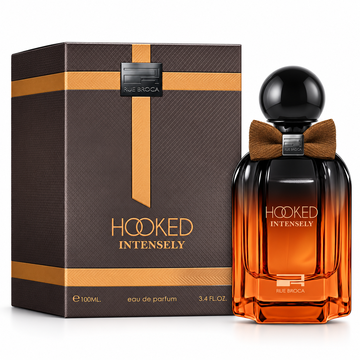 Rue Broca Hooked Intensely bottle and retail box