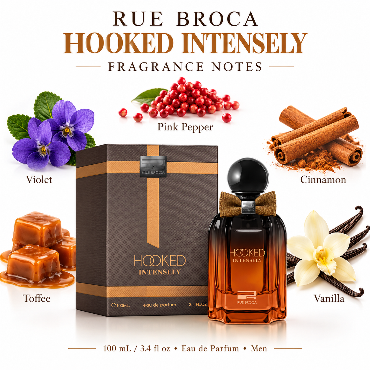 Rue Broca Hooked Intensely bottle and retail box