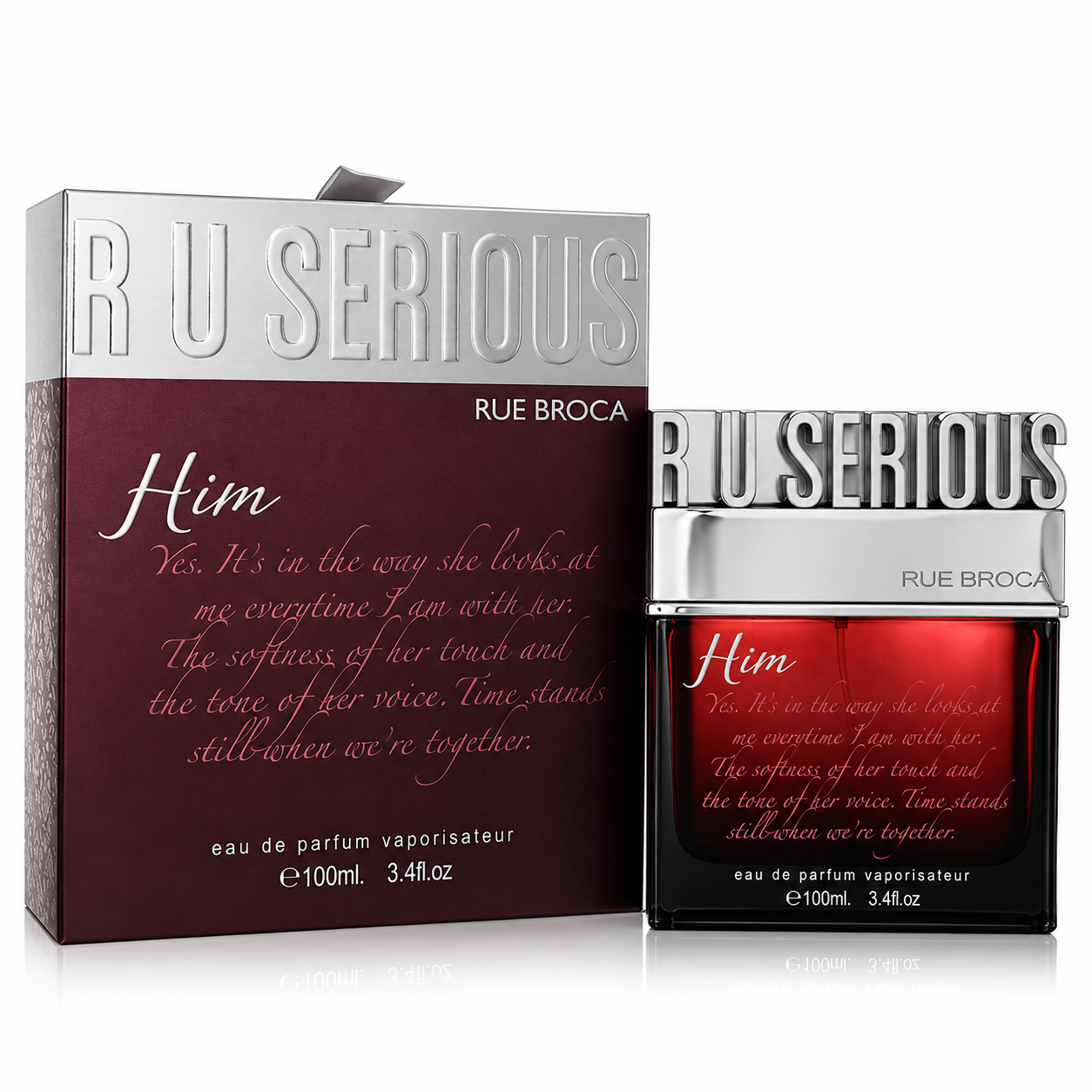 R U Serious Him by Rue Broca 3.4 Oz Eau De Parfum Spray for Men — main image
