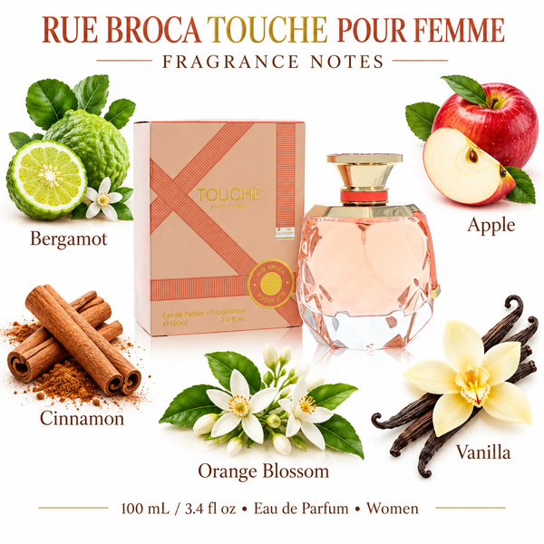 Touche Pour Femme by Rue Broca 3.4 Oz Eau De Parfum Spray for Women
