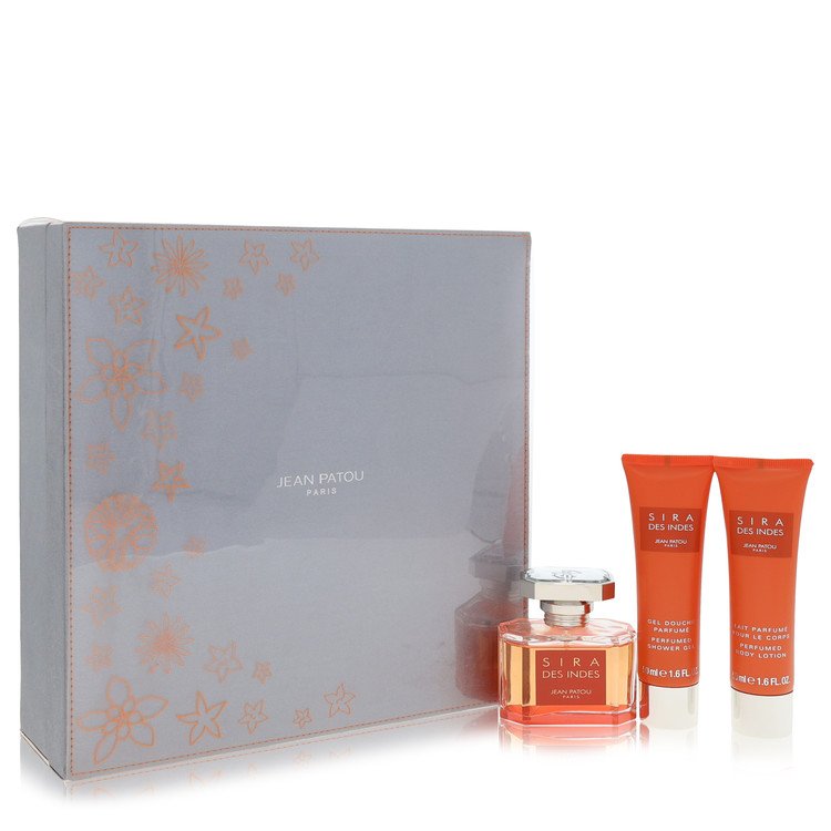 Sira Des Indes by Jean Patou 1.6 Oz Gift Set - Eau De Parfum Spray + Body Lotion + Shower Gel for Women