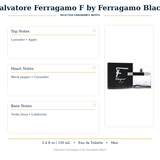 F by Ferragamo Pour Homme Black by Salvatore Ferragamo 3.4 Oz Eau De Toilette Spray In Box for Men