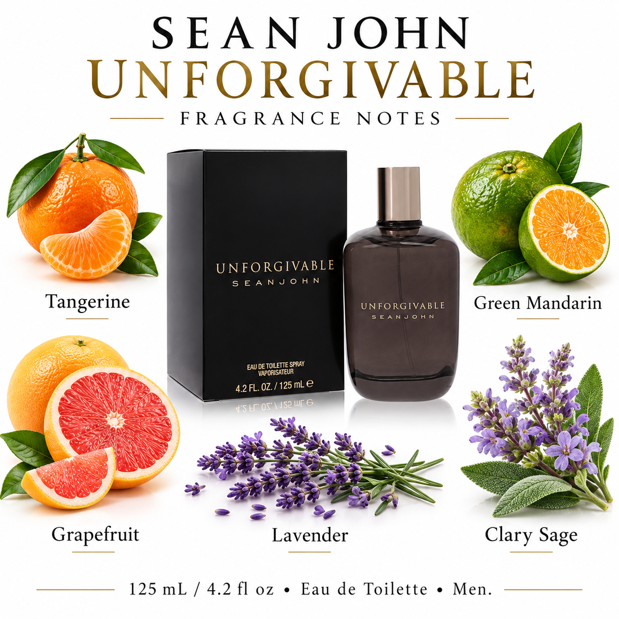 SEAN JOHN UNFORGIVABLE 125 mL / 4.2 fl oz Eau de Toilette Men — main image