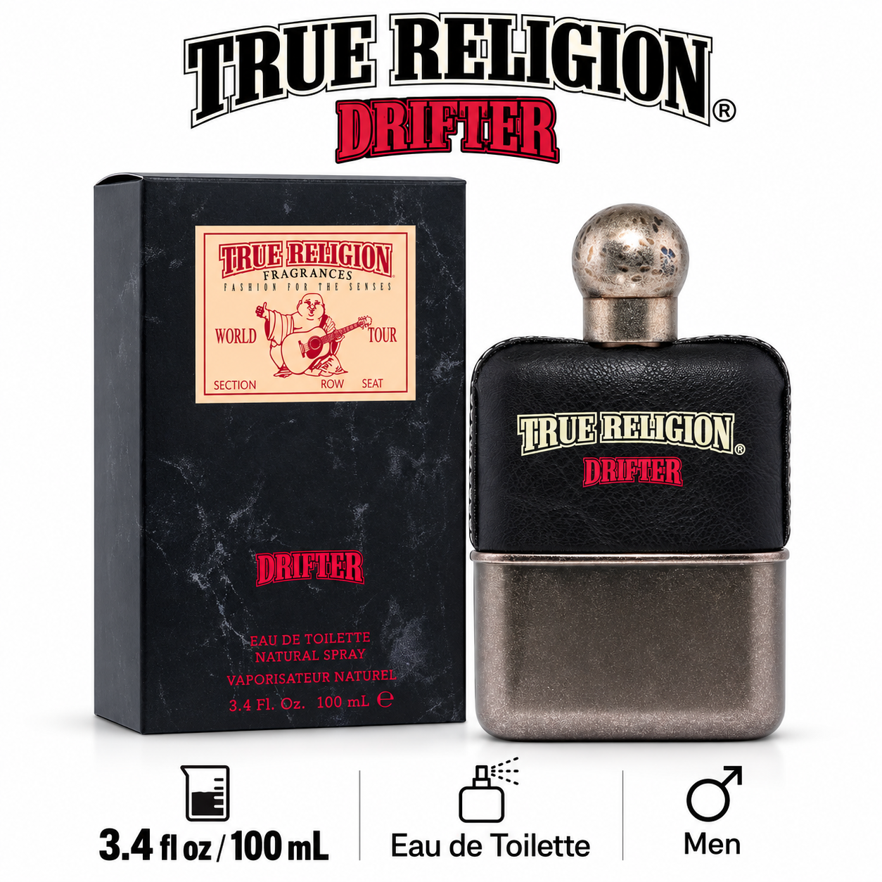 Drifter by True Religion 3.4 Oz Eau De Toilette Spray for Men