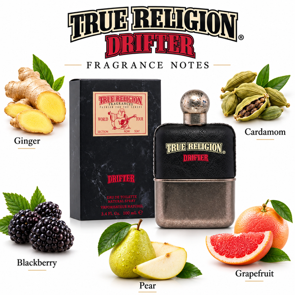 Drifter by True Religion 3.4 Oz Eau De Toilette Spray for Men