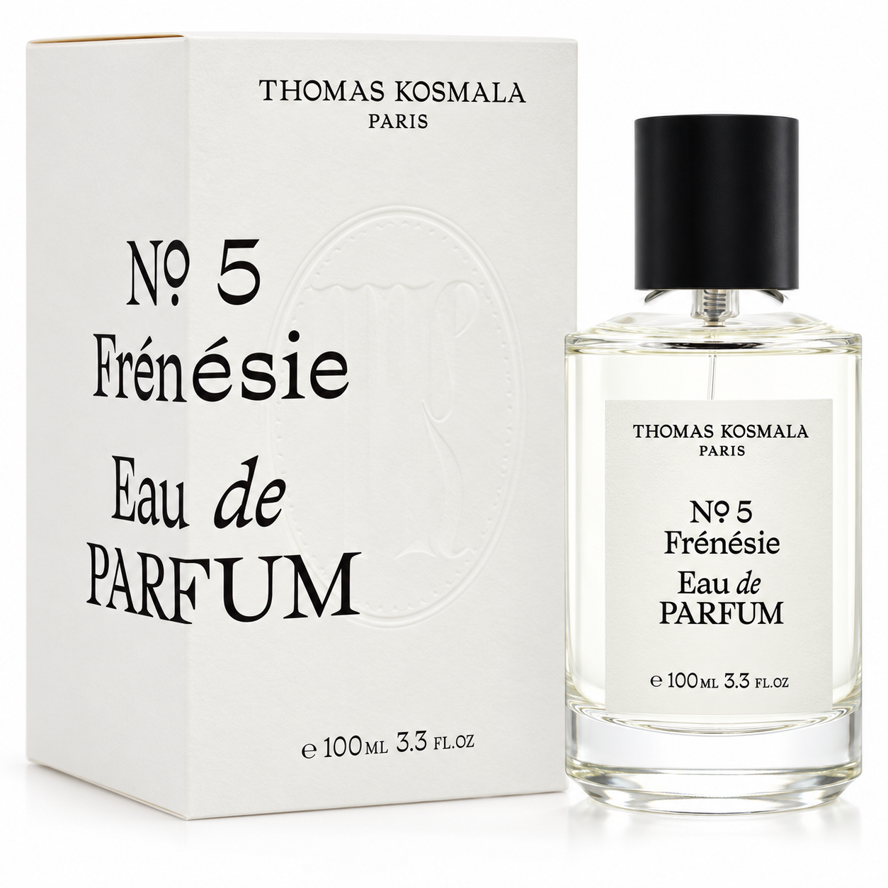 Thomas Kosmala No. 5 Frénésie 100 mL Eau de Parfum retail bottle and box