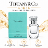 Sheer Tiffany by Tiffany & Co. 1 Oz Eau De Toilette Spray In Box for Women