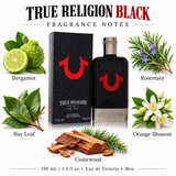 Fragrance Black by True Religion 3.4 Oz Eau De Toilette Spray for Men
