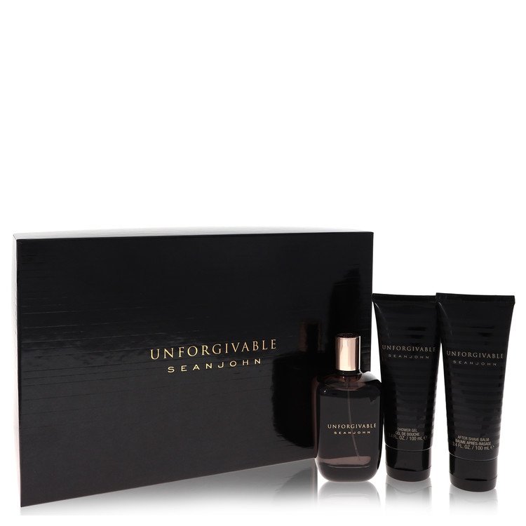 Sean John Unforgivable 3Pcset 4.2 Oz Eau De Toilette Spray / 3.4 Oz Asb / 3.4 Oz Sgel for Men