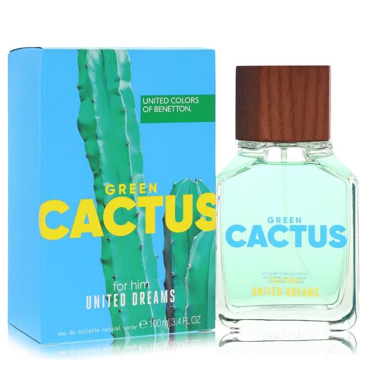 United Dreams Green Cactus by Benetton 3.4 Oz Eau De Toilette Spray for Men