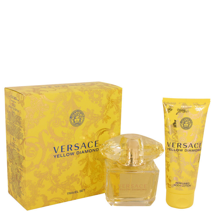 Versace Yellow Diamond by Versace Gift Set -- 3 oz Eau De Toilette Spray + 3.4 oz Body lotion for Women - Premium Designer Fragrance – Available at AAA Beauty