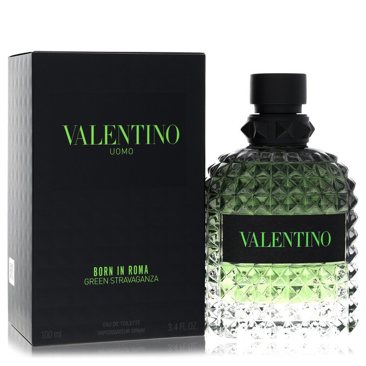 Uomo Born In Roma Green Stravaganza by Valentino 3.4 Oz Eau De Toilette Spray for Men