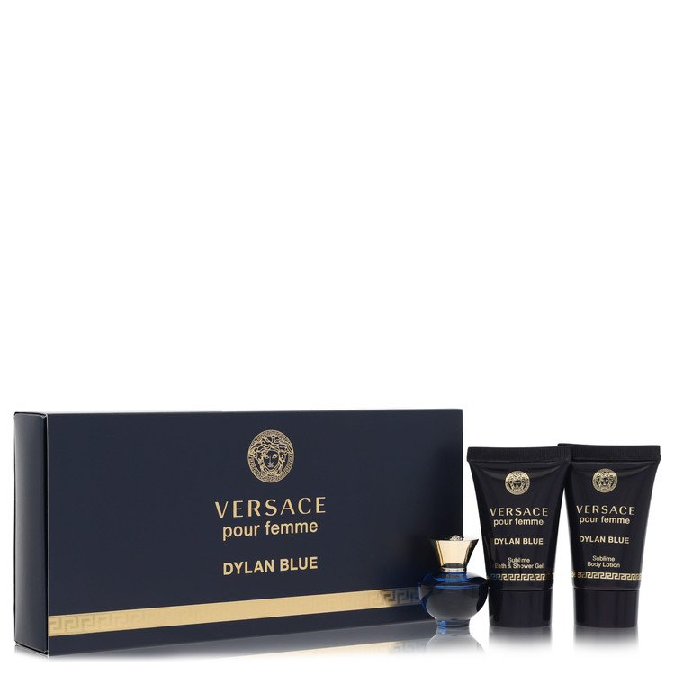 Dylan Blue by Versace 0.17 Oz Eau De Parfum Body Lotion Gift Set for Women