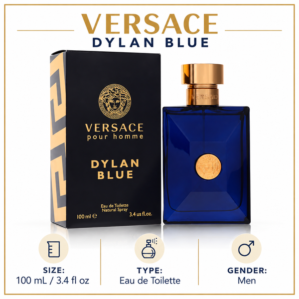 Dylan Blue by Versace 3.4 Oz Eau De Toilette Spray In Box for Men