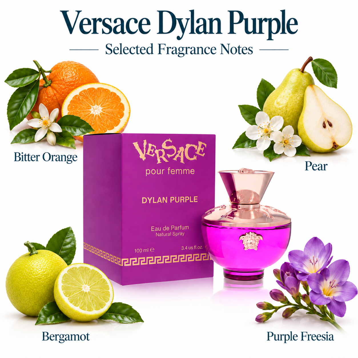 Dylan Purple by Versace 3.0 Oz Eau De Parfum Spray for Women