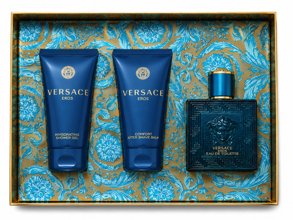 Versace Eros by Versace Gift Set 3 Pcs With 1.7 Oz Eau De Toilette Sp & 1.7 A/s & 1.7 S/gel Men for Men