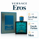 Versace Eros by Versace 3.4 Oz Eau De Parfum Spray for Men
