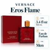 Eros Flame 3.4 by Versace 3.4 Oz Eau De Parfum Spray for Men