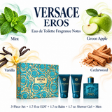 Versace Eros by Versace 1.7 Oz Eau De Toilette After Shave Gift Set for Men