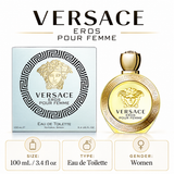 Eros Pour Femme by Versace 3.4 Oz Eau De Toilette Spray for Women