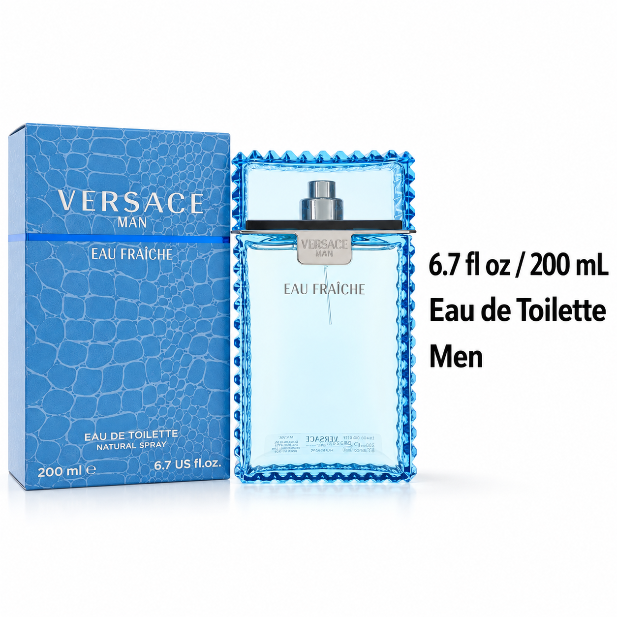 Versace Eau Fraiche by Versace 6.7 Oz Eau De Toilette Spray for Men