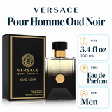 Versace Pour Homme Oud Noir by Versace 3.4 Oz Eau De Parfum Spray for Men