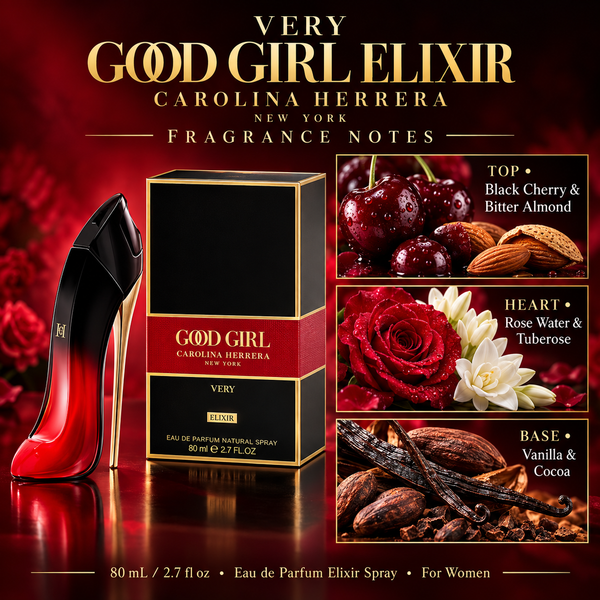 Good Girl Very Elixir by Carolina Herrera 2.7 Oz Eau De Parfum Spray In Box for Women