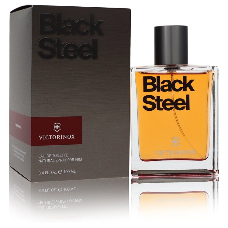 Swiss Army Black Steel by Victorinox 3.4 Oz Eau De Toilette Spray for Men