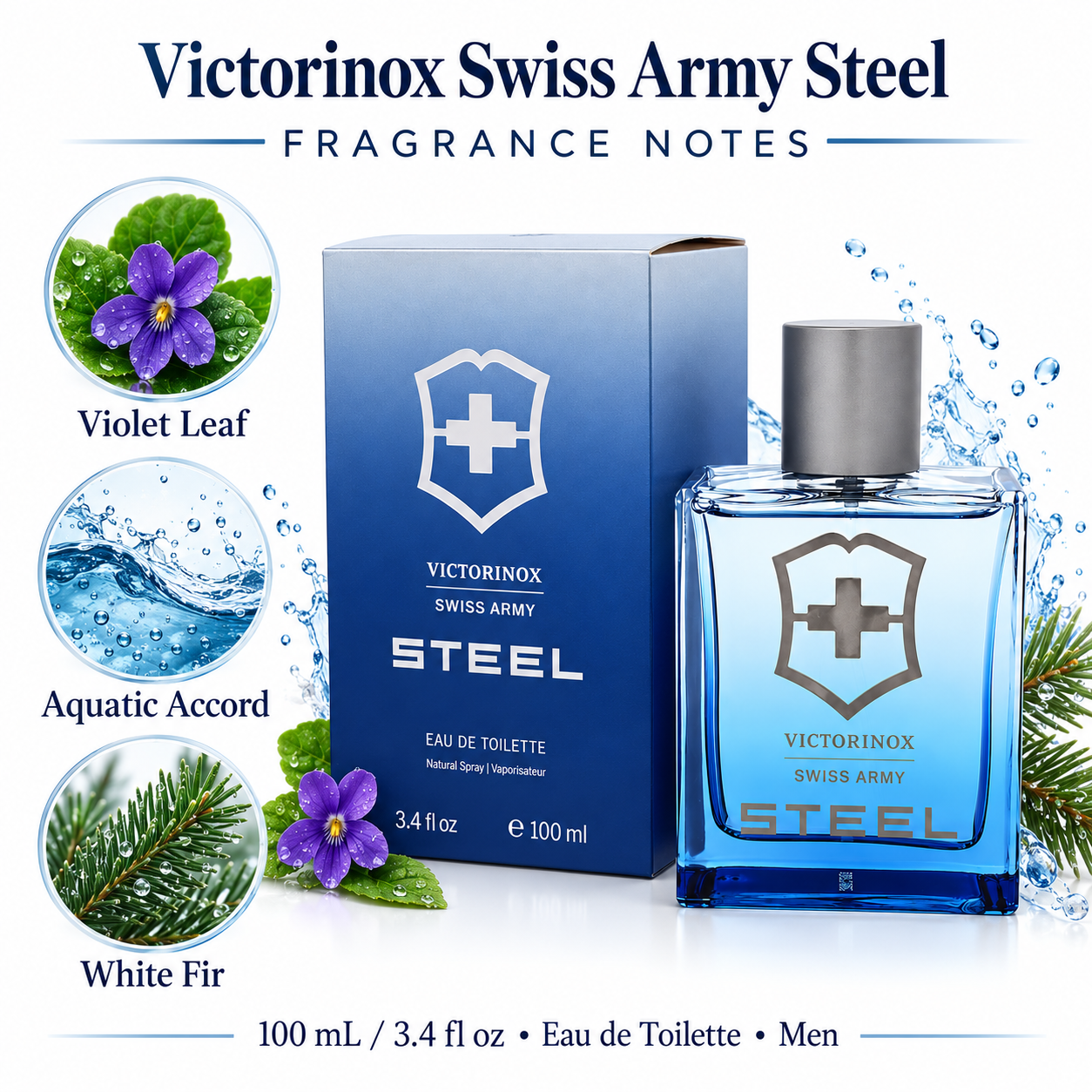 Victorinox Swiss Army Steel 100 mL Eau de Toilette for Men main product