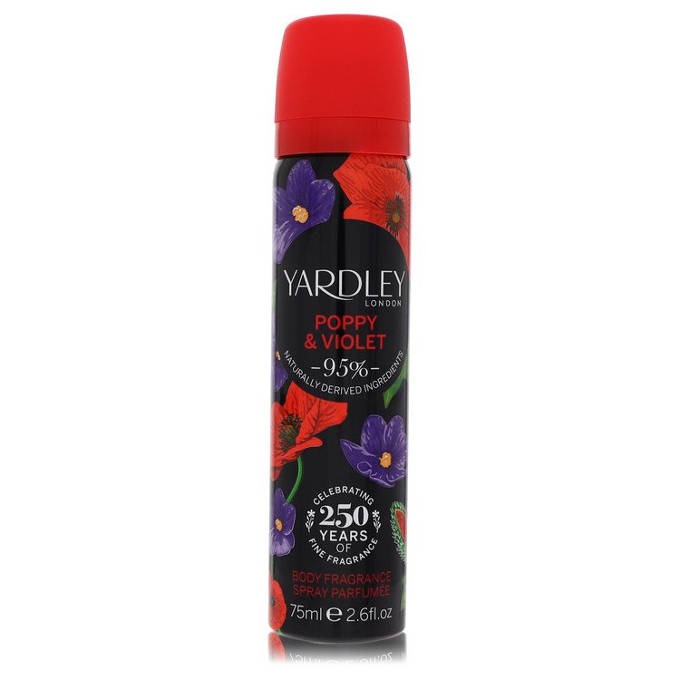 Yardley Poppy & Violet by Yardley London 2.6 Oz Body Fragrance Spray for Women