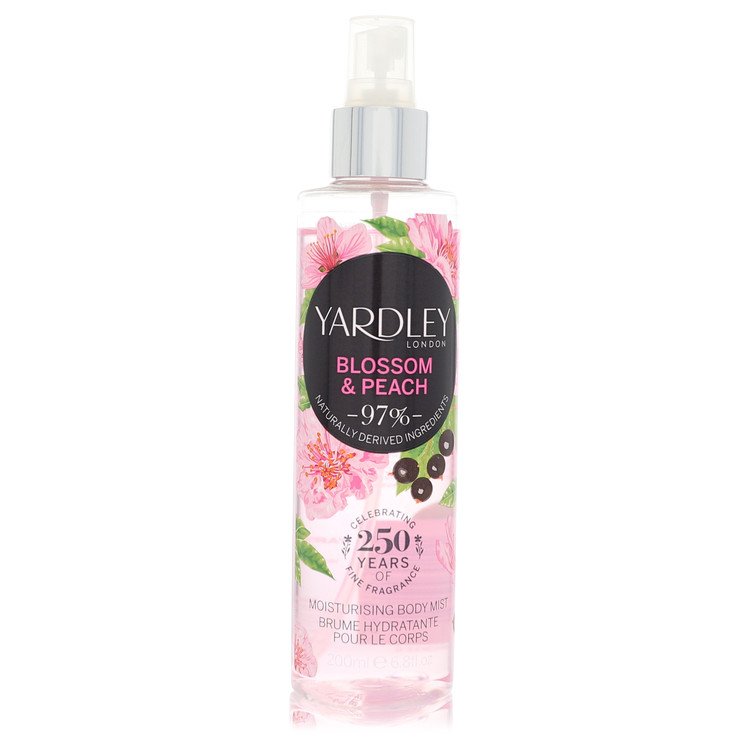 Yardley Blossom & Peach by Yardley London 6.8 Oz Moisturizing Body Mist for Women