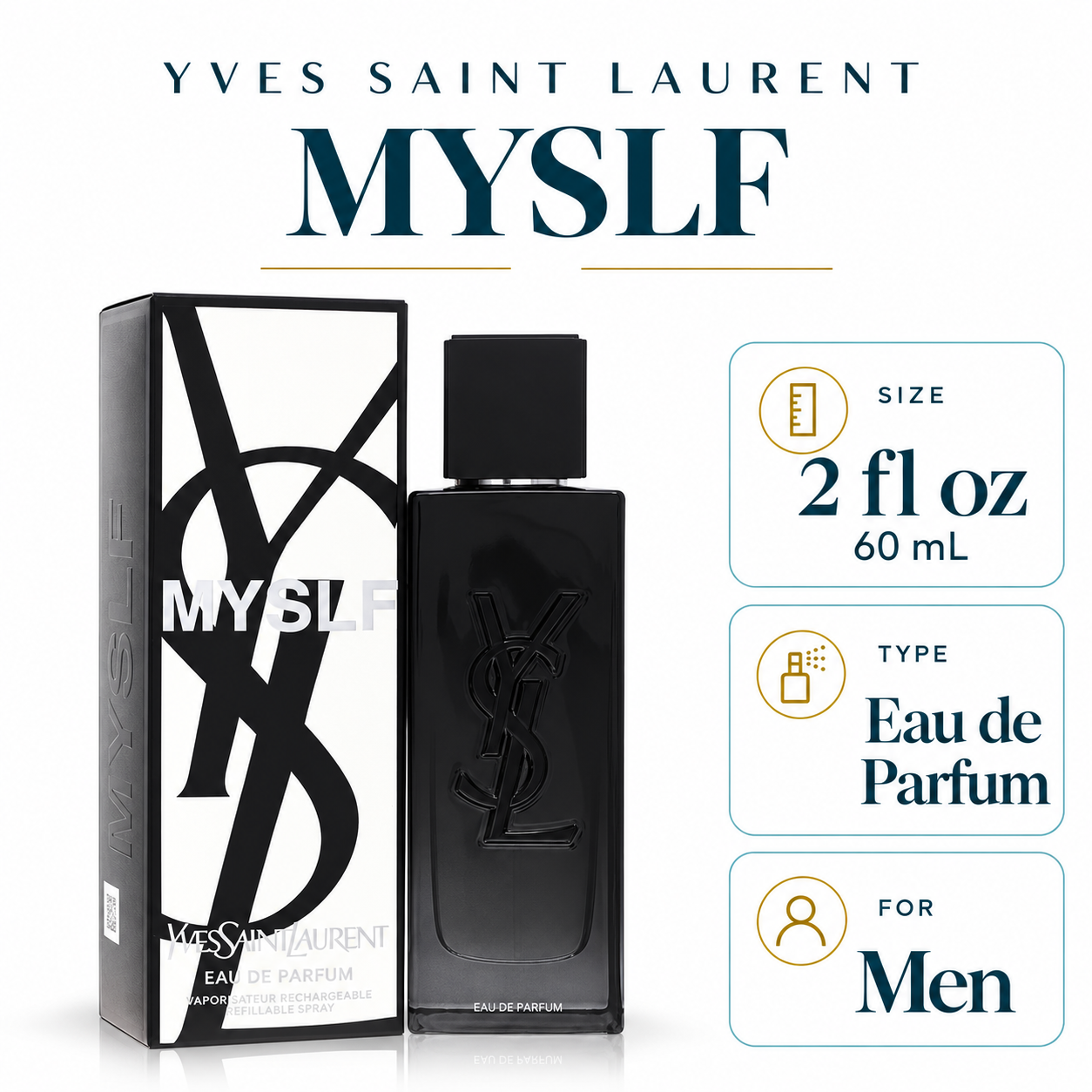 Myslf by Yves Saint Laurent 2 Oz Eau De Parfum Spray In Box for Men