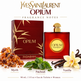 Opium by Yves Saint Laurent 3 Oz Eau De Toilette Spray for Women