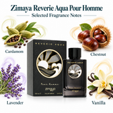 Reverie Aqua Pour Homme by Zimaya 3.4 Oz Eau De Parfum Spray for Men