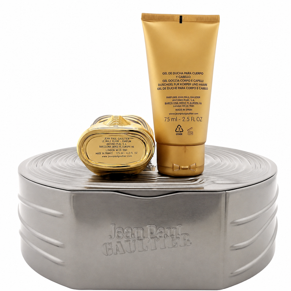 Le Male Elixir by Jean Paul Gaultier 2pc Gift Set for Men (4.2 oz Parfum Spray & 2.5 oz S/Gel)