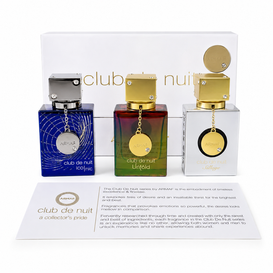 Club De Nuit Trio Iconic, Imperiale, Untold / Ea by Armaf 1.0 Oz for Men 3 Pc Set