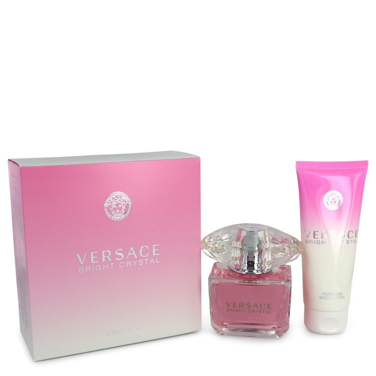 Bright Crystal by Versace Gift Set -- 3 oz Eau De Toilette Spray + 3.4 oz Body Lotion for Women - Premium Designer Fragrance – Available at AAA Beauty