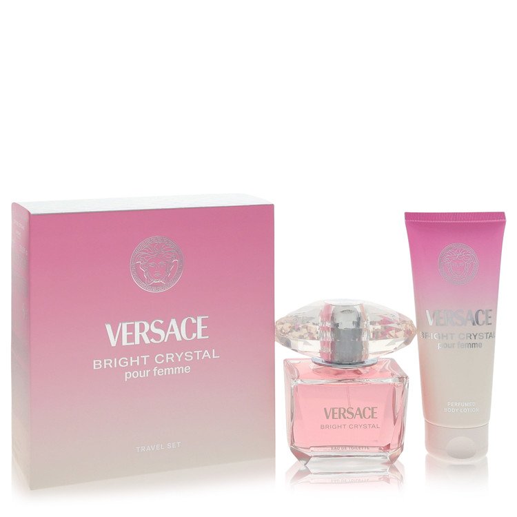 Bright Crystal 3.0, Bl Travel by Versace 3.4 Oz Eau De Toilette Spray for Women 2 Pc Set