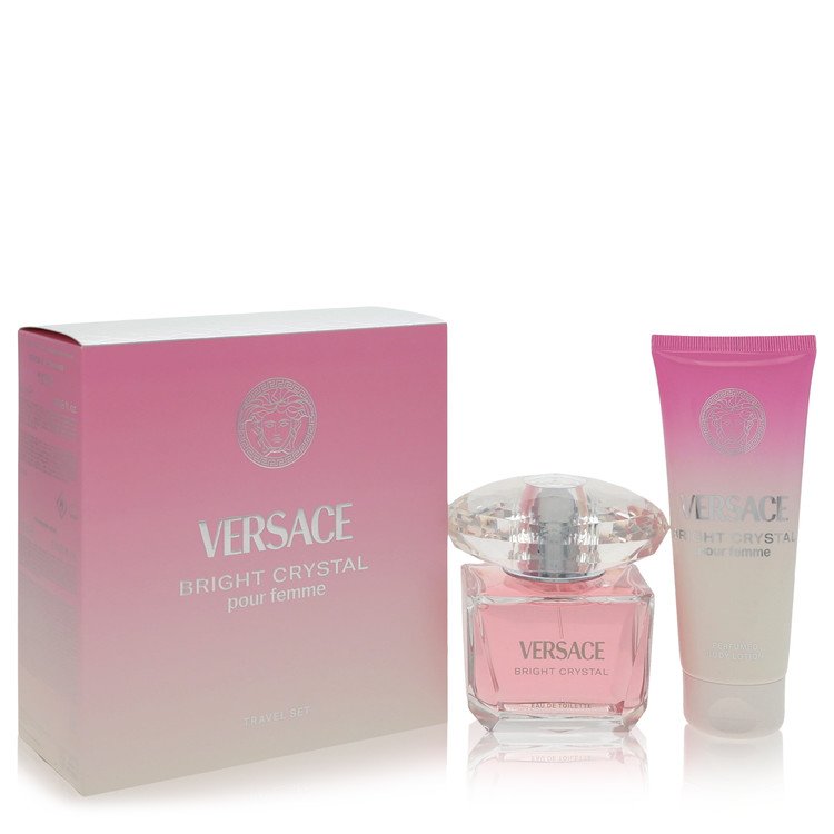 Bright Crystal by Versace 3 Oz Gift Set - Eau De Toilette Spray + 3.4 Oz Body Lotion for Women