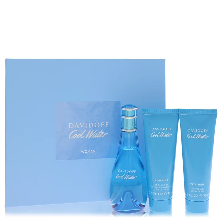 Cool Water By Davidoff 3 pcs Gift Set for Women