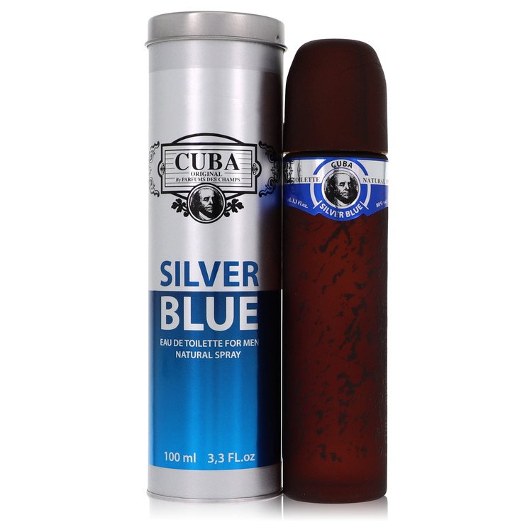 Cuba Silver Blue by Fragluxe 3.3 Oz Eau De Toilette Spray for Men