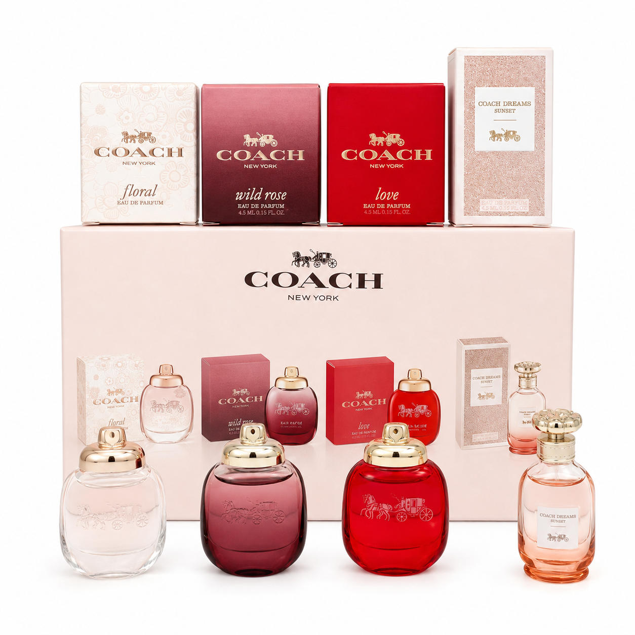 Coach by Coach Mini Set 4 Pcs (floral, Wild Rose, Love, Sense) for Women