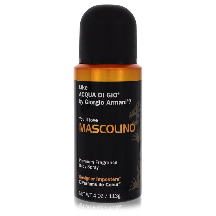 Designer Imposters Mascolino by Parfums De Coeur 4 Oz Body Spray for Men